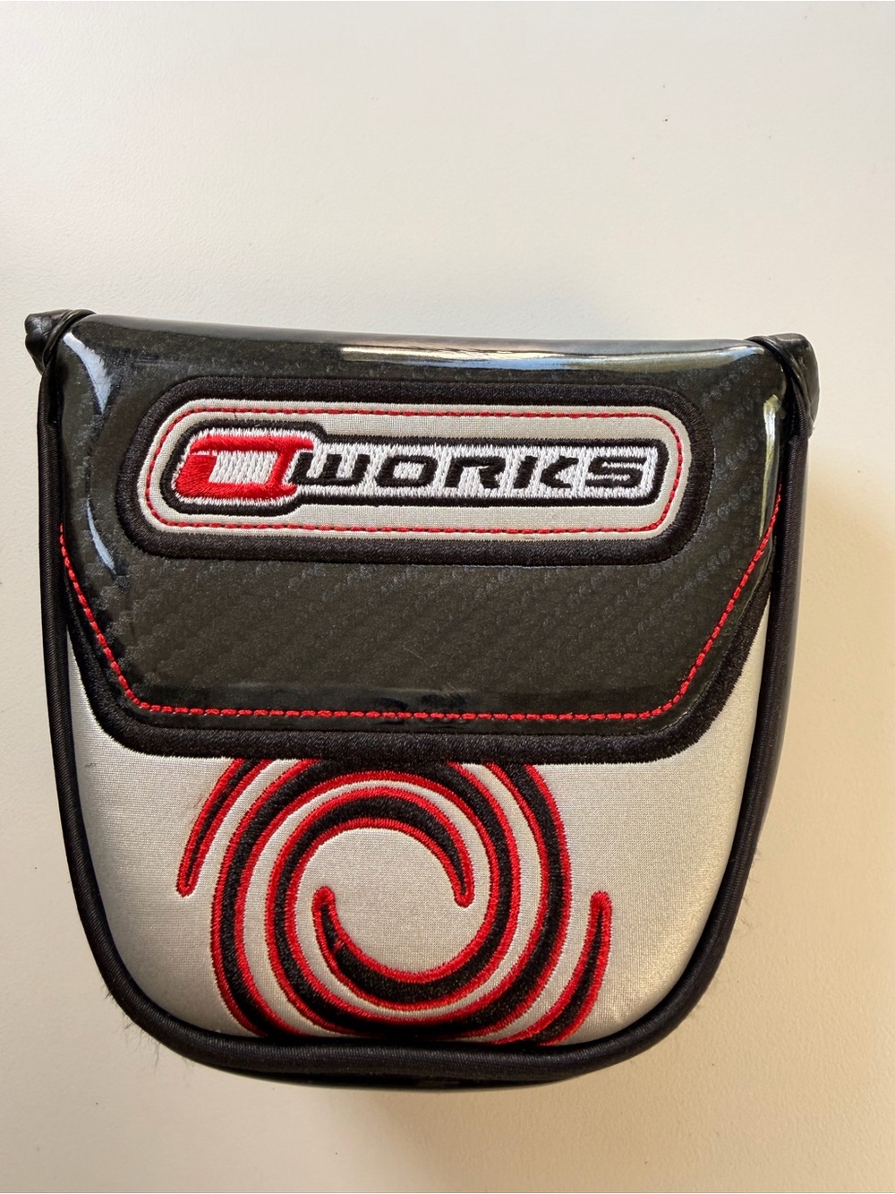 O-Works Red & Silver Golf Putter Headcover